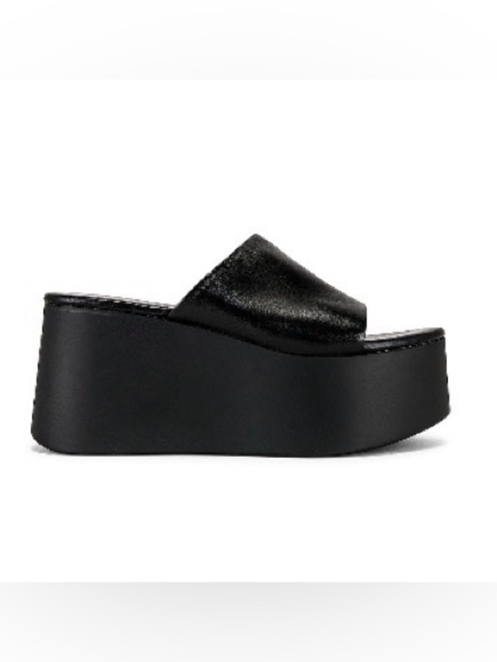 Tony Bianco black tegan  platform in black sheep Nappa